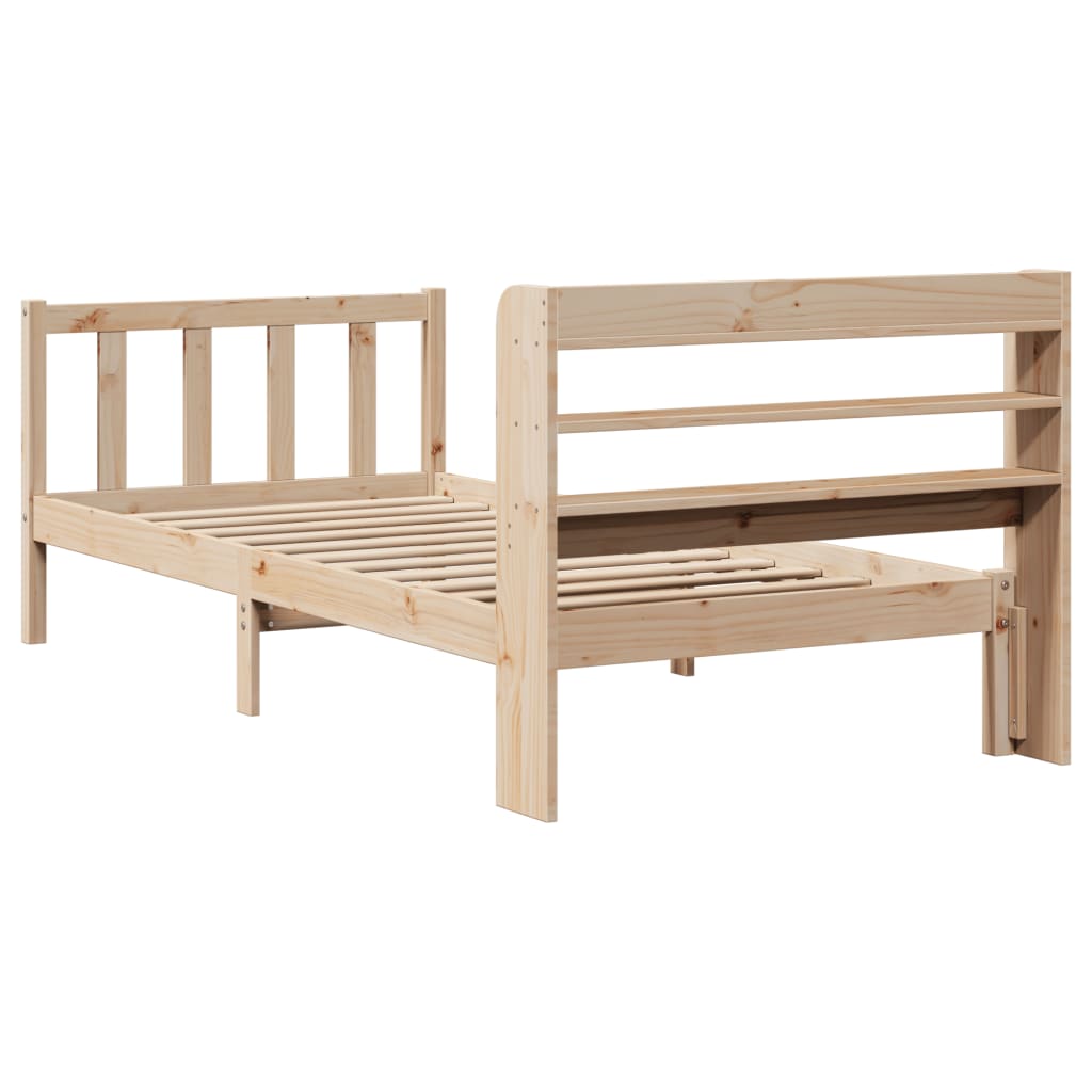 Bed Frame without Mattress 75x190 cm Small Single Solid Wood Pine